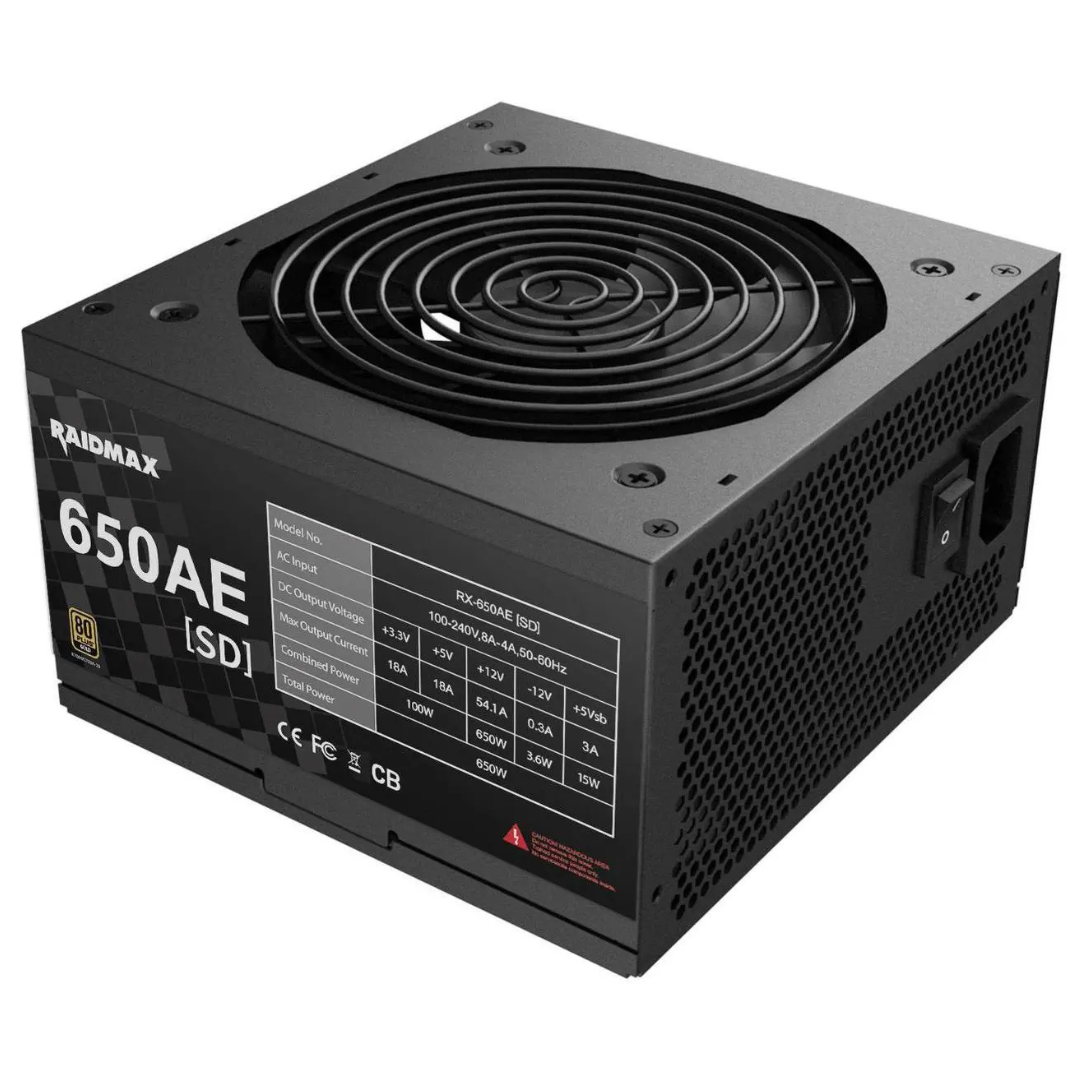 RAIDMAX ATX 3.1 & PCIe Gen 5 Ready 650W Power Supply