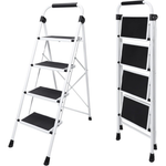 Portable 4-Sturdy Step Ladder W/ Anti-Slip Pedal & Comfortable Handrail (330lbs)