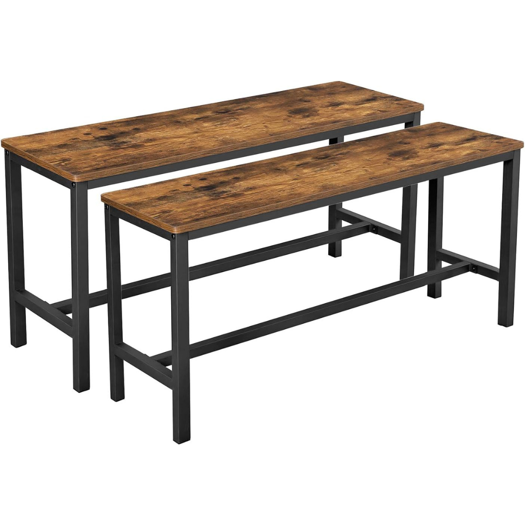 2-Count Steel Frame Dining Bench