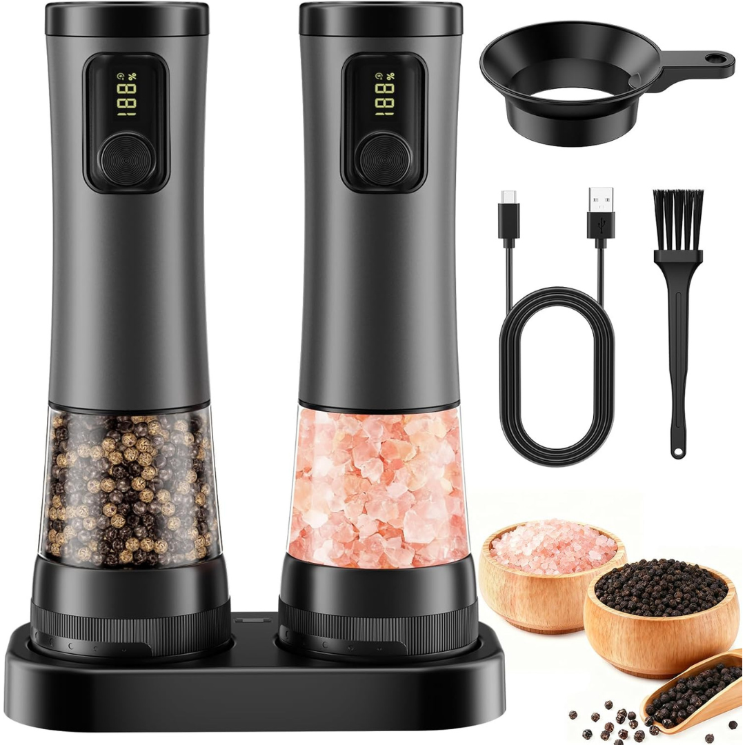 Rechargeable Electric Salt And Pepper Grinder Set