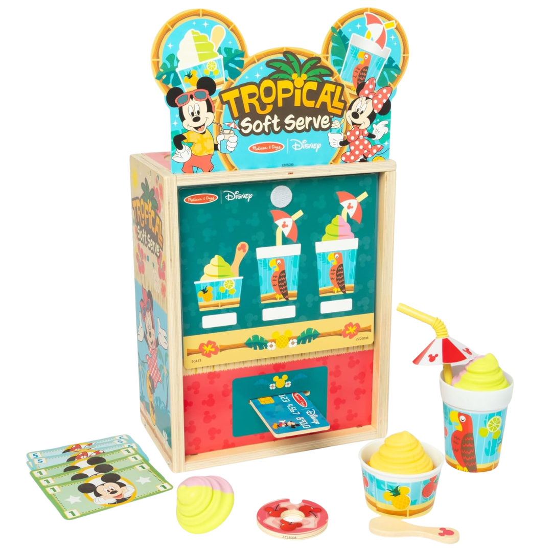 23-Pieces Disney Tropical Soft Serve Ice Cream Wooden Play Food Set