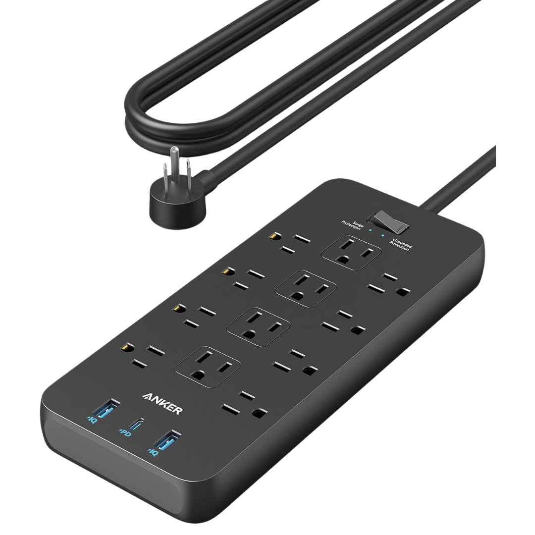 Anker 12-Outlets Power Strip Surge Protector W/ 2 USB-A & 1 USB-C Ports