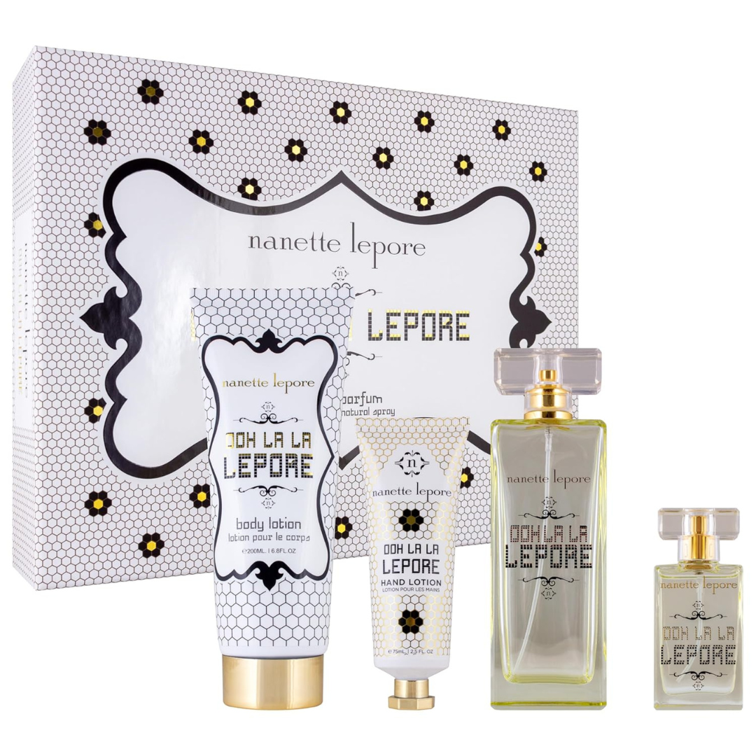 4-Piece Nanette Lepore Women's Ooh La La Eau De Parfum Gift Set (3.4 Fl Oz)