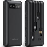 20000mAh Power Bank Portable Charger with Cables
