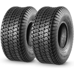 Set of 2 MaxAuto15x6.00-6 Lawn Mower Tire,15x6-6 Front Turf Tires