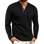 Men's Casual Stylish Cotton Pullover Henley Shirt