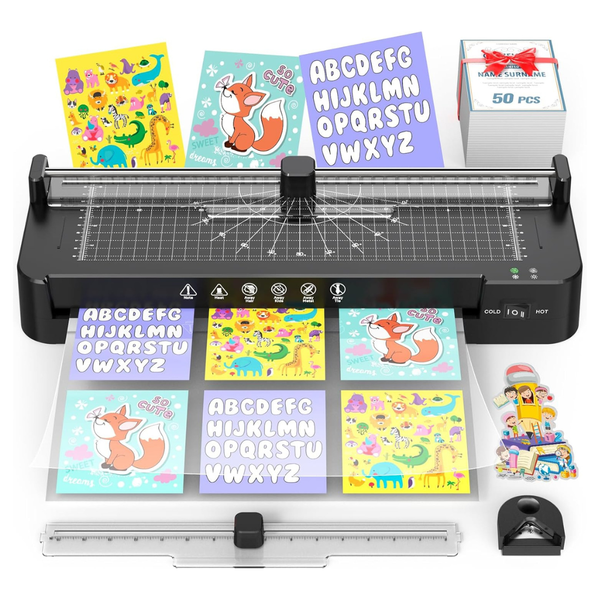 13" Kejector Laminator Machine W/ 50-Count Laminating Sheets & Corner Rounder