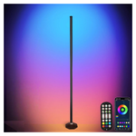 Smart RGB LED Corner Floor Lamp Adjustable Height With Color Changing Lights