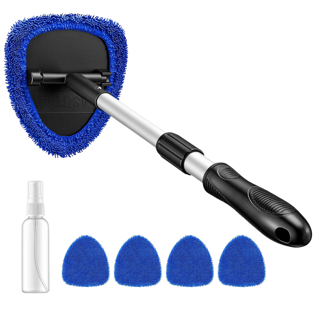 AstroAI Extendable Windshield Cleaner With 4 Microfiber Pads