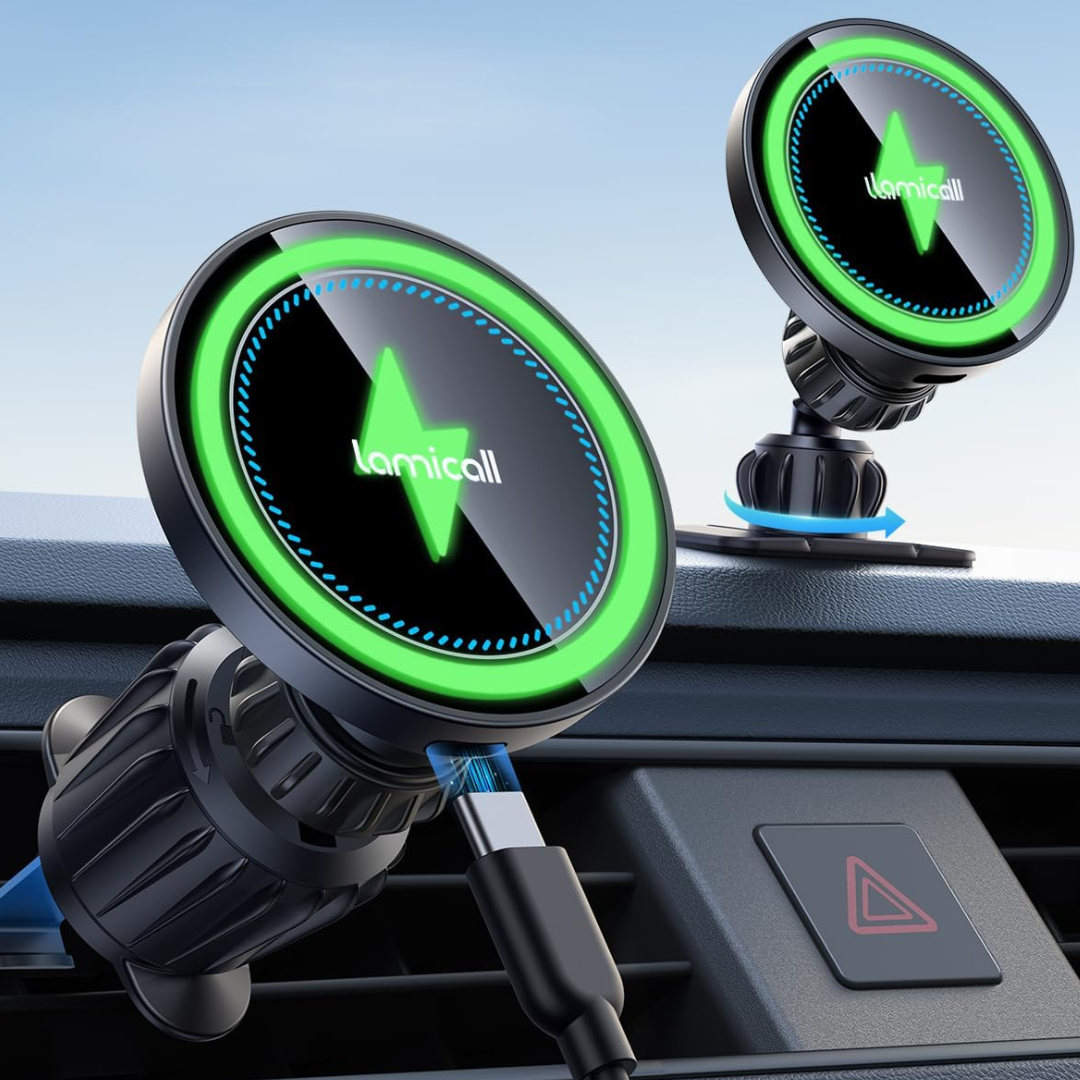 15W Lamicall 3-in-1 Magsafe Car Mount Charger