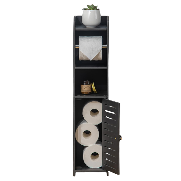 27.5" H Bathroom Storage Cabinet Toilet Paper Holder Stand
