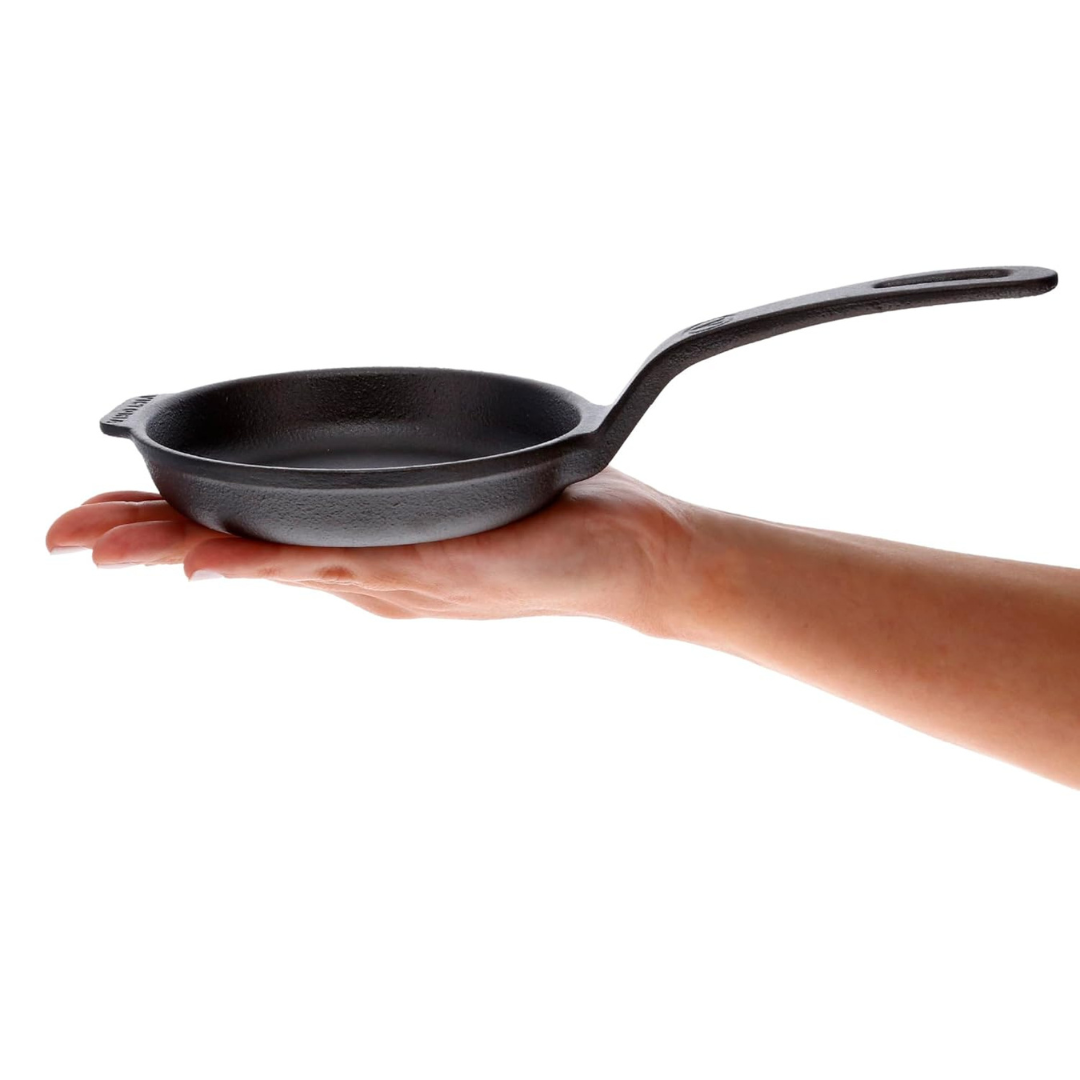 4" Victoria Pre-Seasoned Cast Iron Skillet With Long Handle