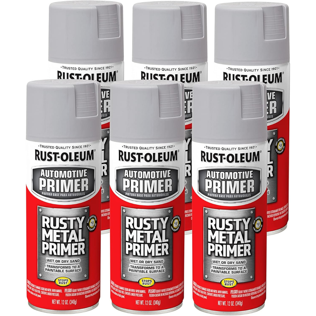 6-Pack 12oz Rust-Oleum Automotive Rusty Metal Primer Spray Paint