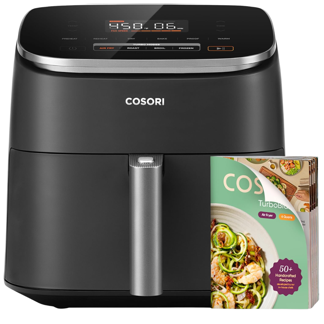 Cosori 9-in-1 6.0-Qt Non-Stick Compact Fast Turbo Modes Air Fryer
