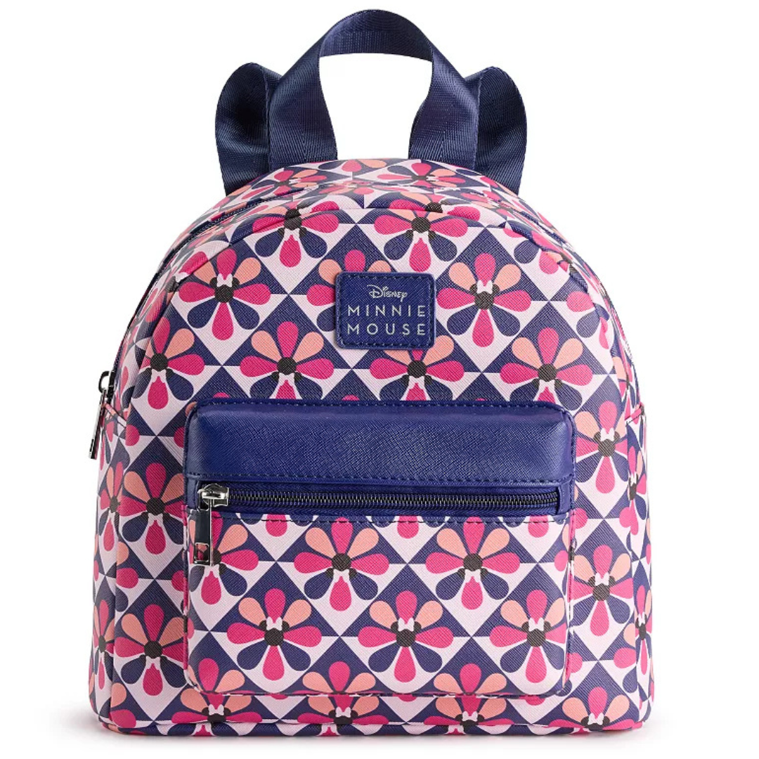 Disney's Minnie Mouse Floral Retro Print Mini Backpack