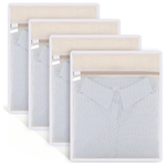 4-Pack Dntorx 12" X 16" Durable Cotton Mesh Laundry Bags (Medium)