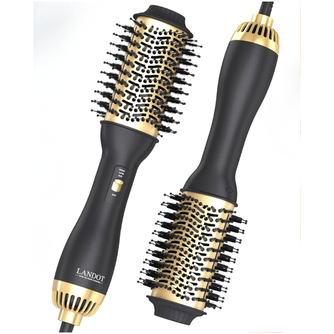LANDOT Hair Blow Dryer, Brush, And Volumizer (2 Color Options)