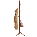 Rebrilliant 8-Hook Freestanding Adjustable Solid Wood Coat Rack