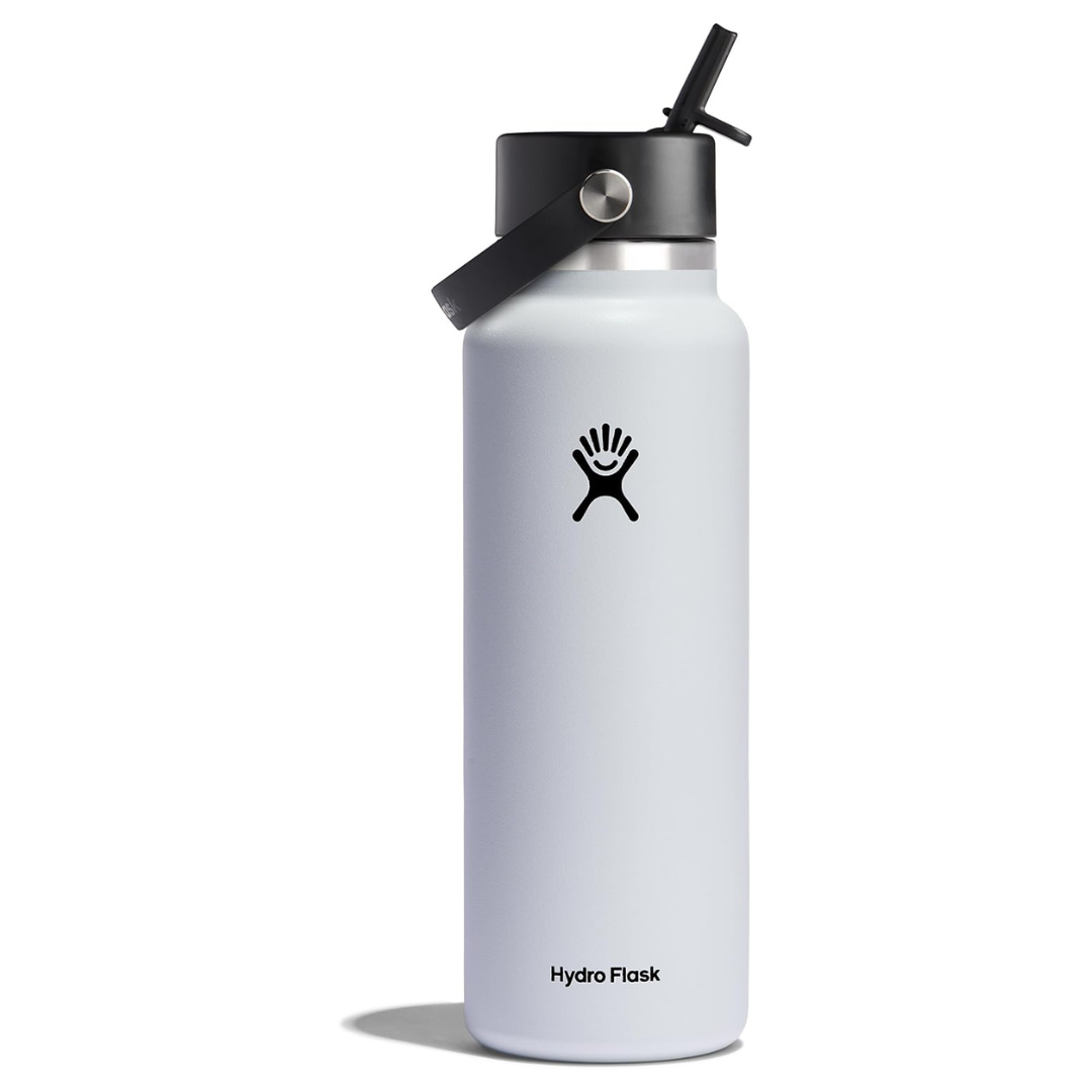 40-Oz Hydro Flask Wide Mouth Water Bottle + Straw Cap
