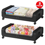 2-Pack Under Bed Storage Container With Wheels