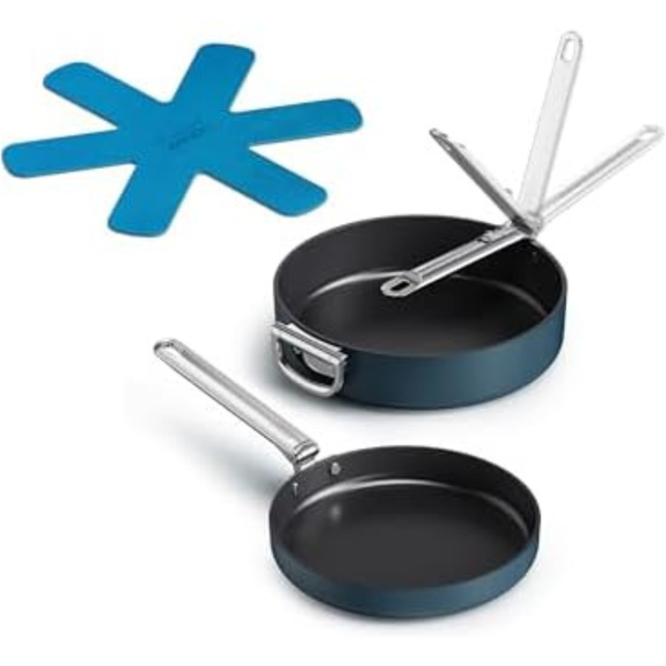 Joseph Joseph Space 2-Piece Nesting Design Nonstick Frying Pan Skillet