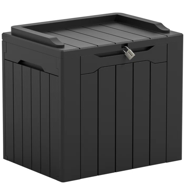 Devoko 32 Gallon Water Resistant Lockable Deck Box With Seat