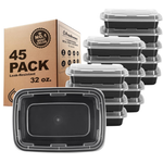 45-Pack 32-Oz Freshware 1-Compartment Food Storage Containers With Lids