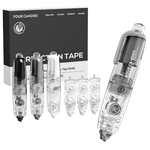 3-Pcs Four Candies Refillable Retractable White Correction Tape