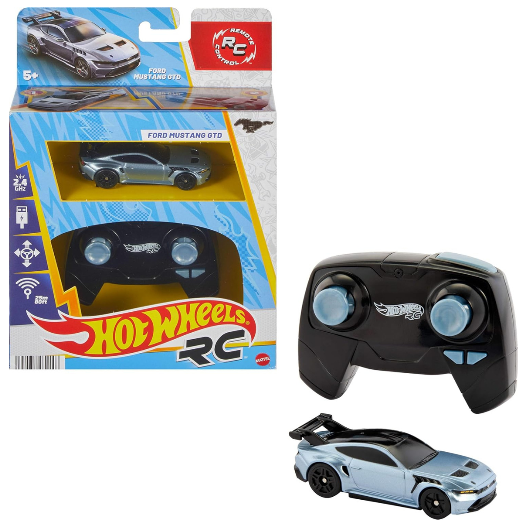 Hot Wheels 1:64 Ford Mustang Battery-Powered R/C Toy