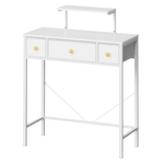 Small Makeup Vanity Desk With 3 Fabric Drawers