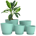 5-Pack Utopia Home Indoor Plant Pots (7/6.6/6/5.3/4.8 Inch)