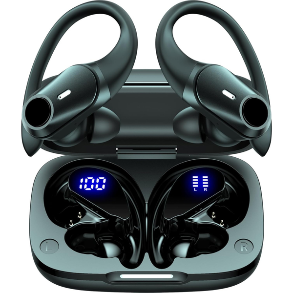 Golrex Active Noise Cancelling Wireless Earbuds Bluetooth Headphones (Black)