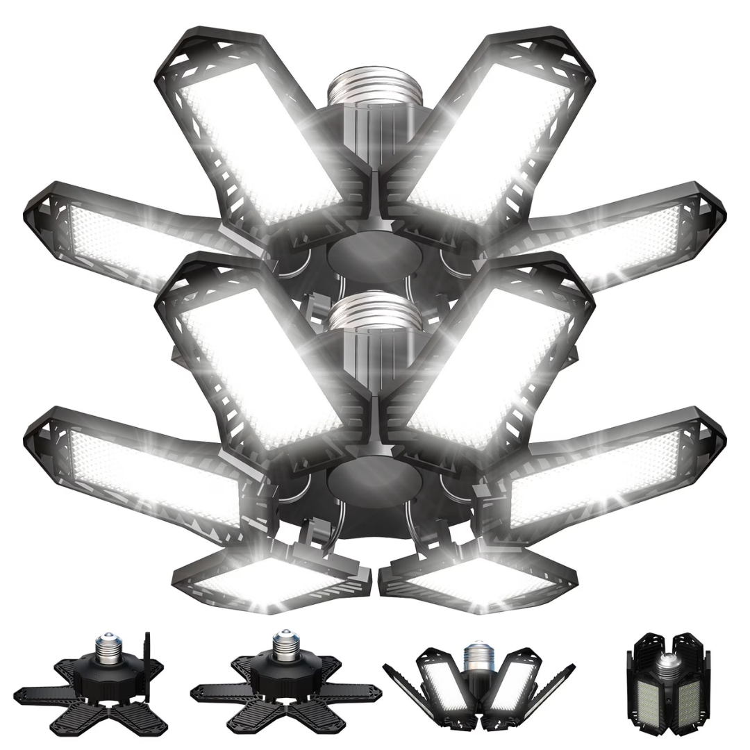 2-Pack Sentryse 6500K 2200LM LED Garage Ceiling Lights