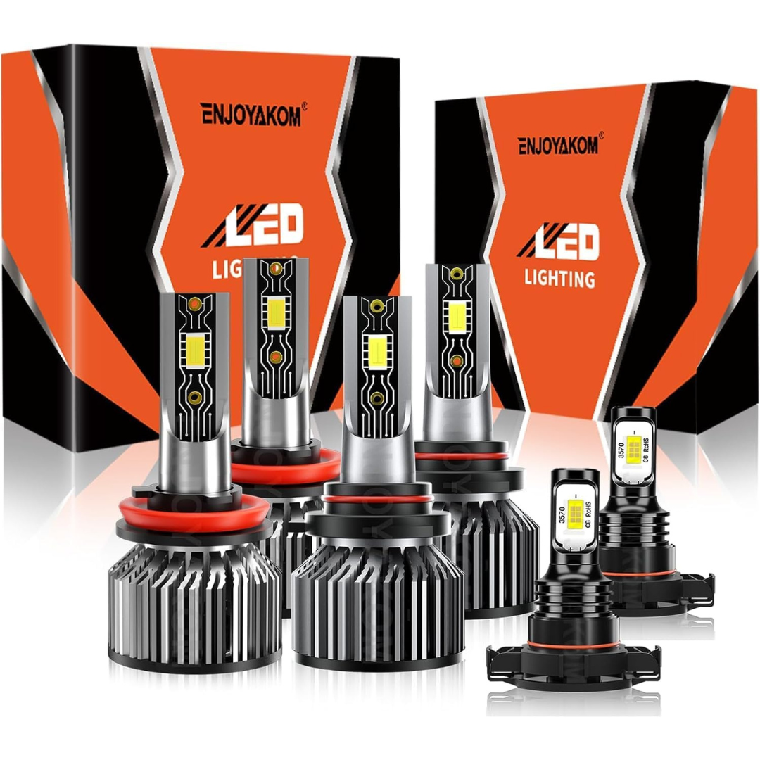 6-Pack Txbilmoo H11 High/Low Beam 5202 Fog Light Bulbs