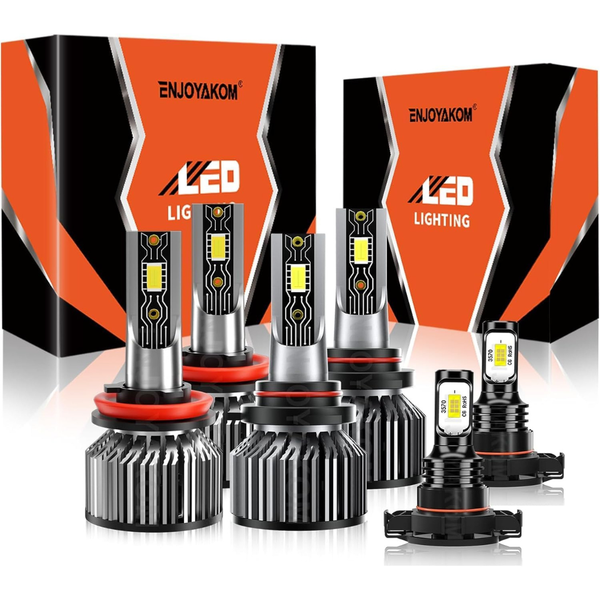 6-Pack Txbilmoo H11 High/Low Beam 5202 Fog Light Bulbs