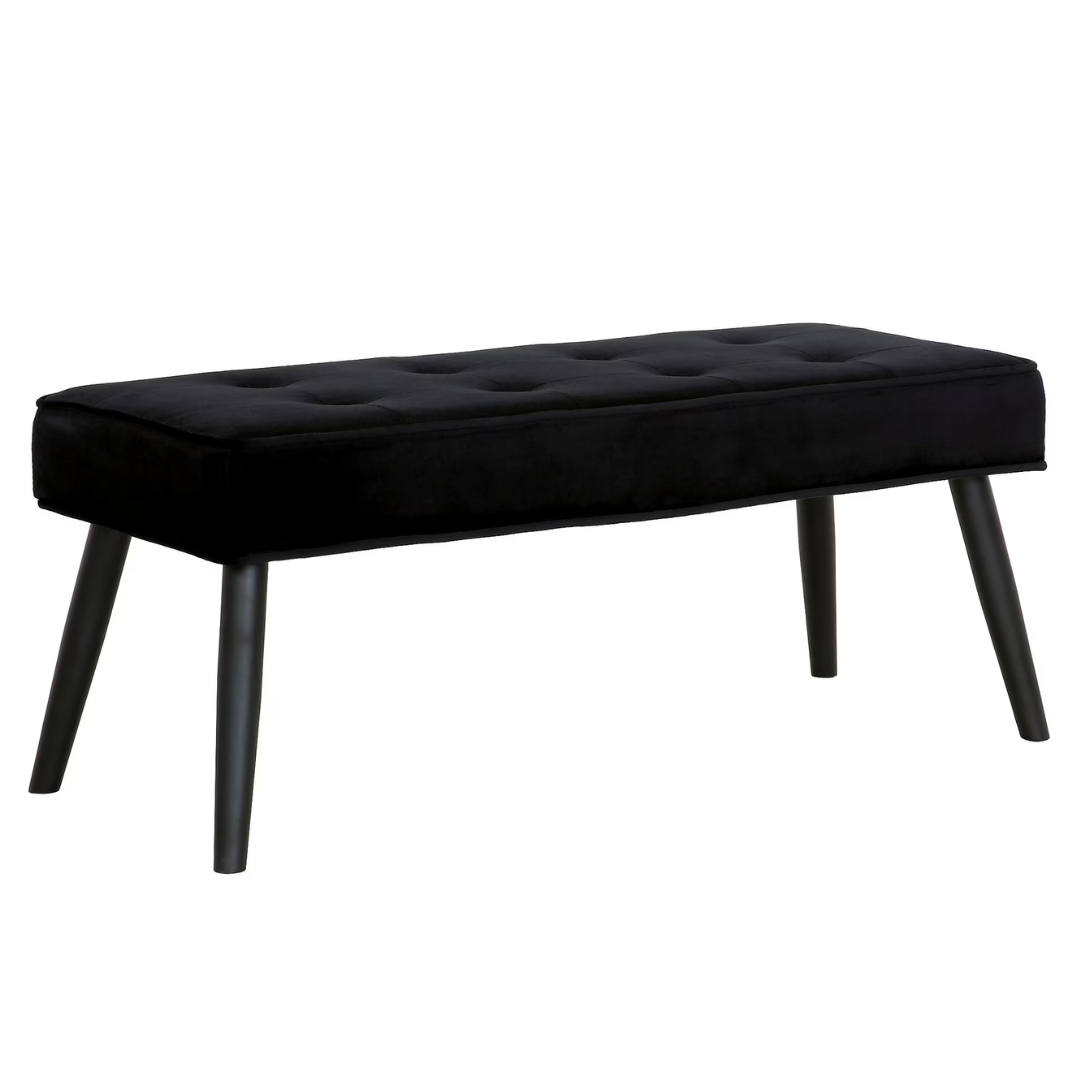 WestinTrends Velvet Tufted Bedroom Bench