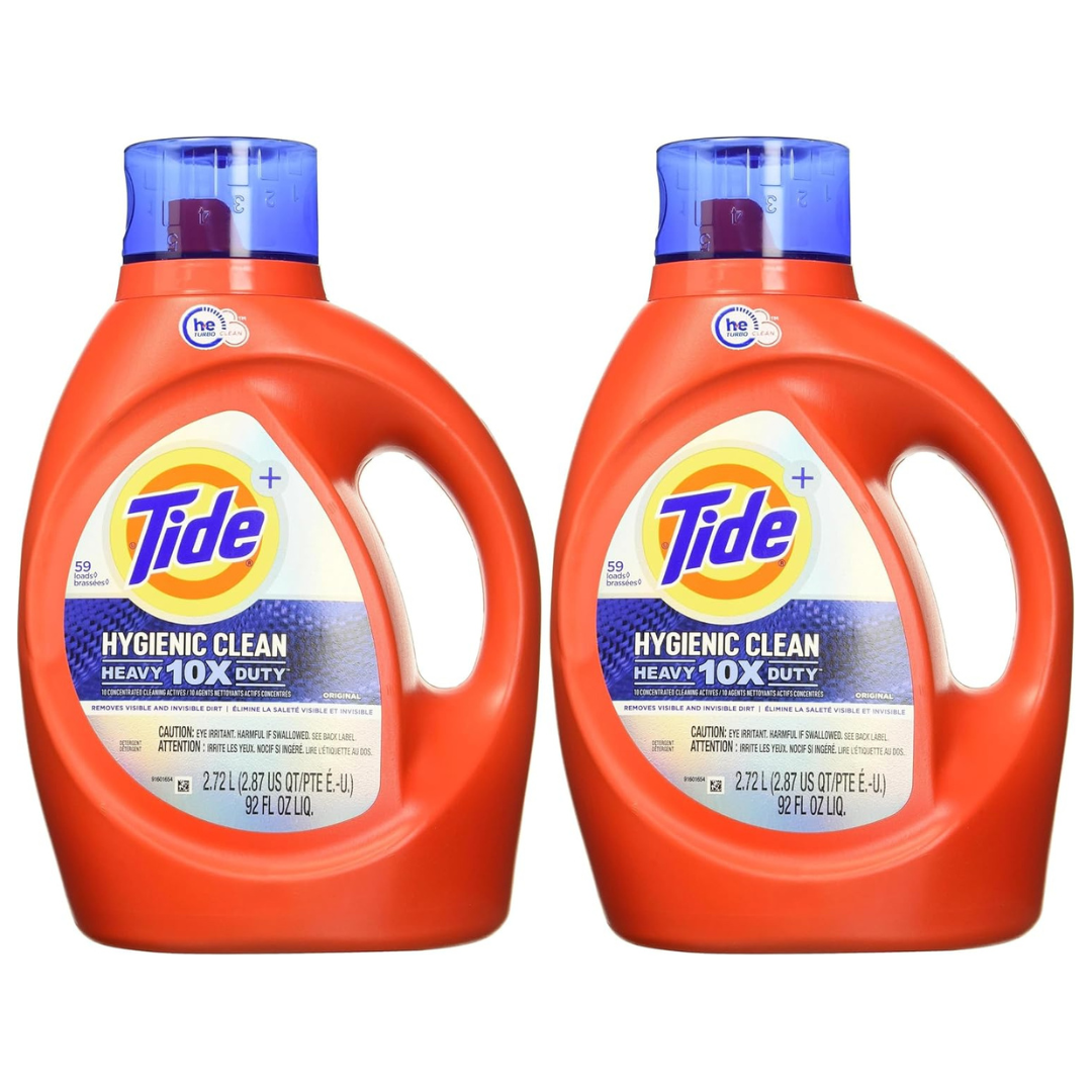2-Pack 92Oz Tide Hygienic Clean Liquid Laundry Detergent