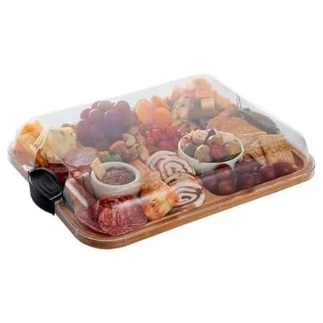 11" X 14" Farberware Build-A-Board Charcuterie Board W/ Clear Locking Lid