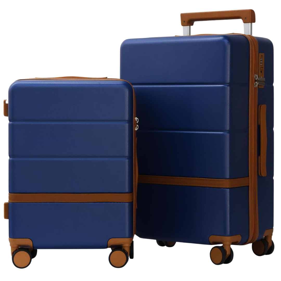 2-Piece Maungti 20'' & 24'' Hardshell Suitcases Luggage Set W/ Wheels