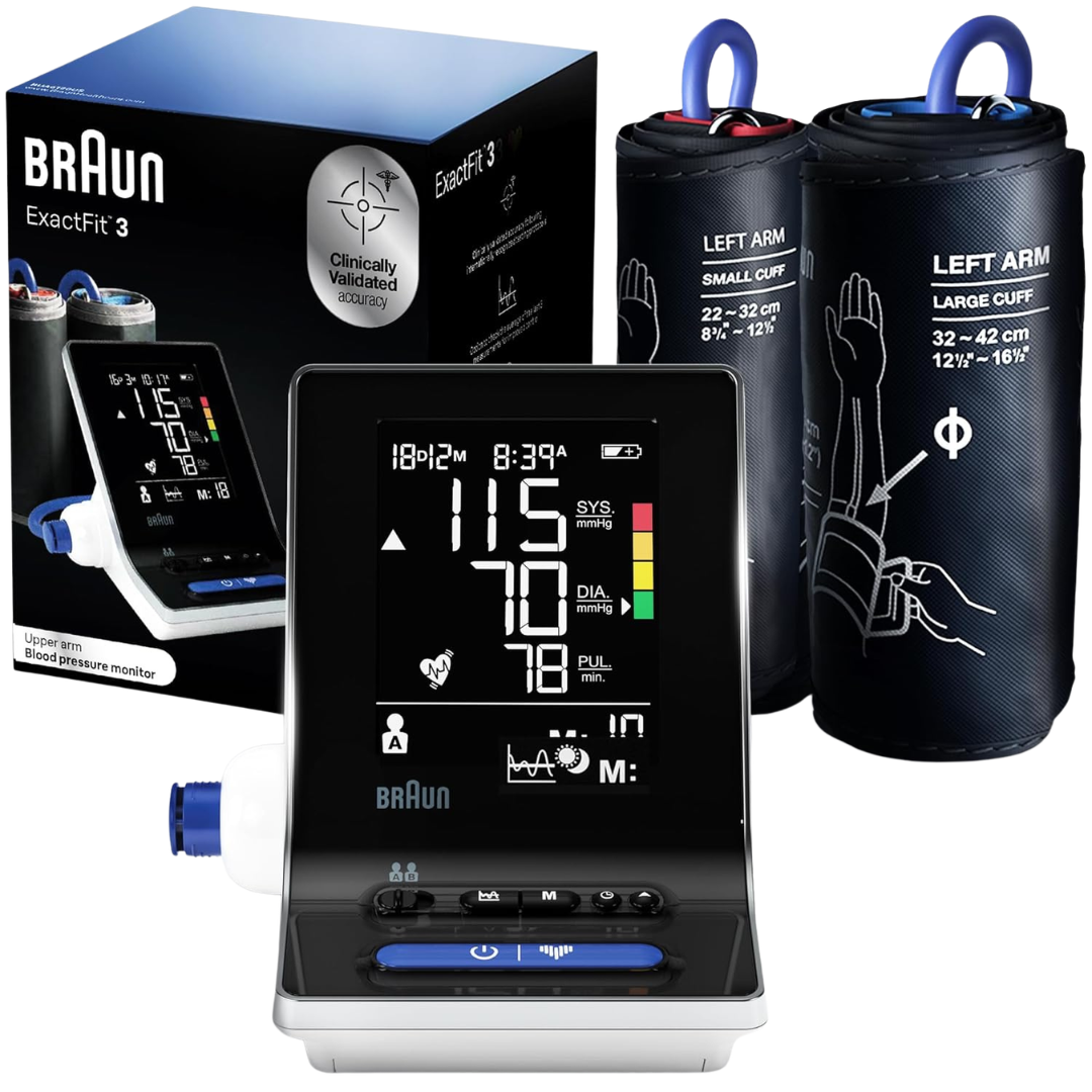 Braun ExactFit 3 Upper Arm Blood Pressure Monitor With Proven Accuracy