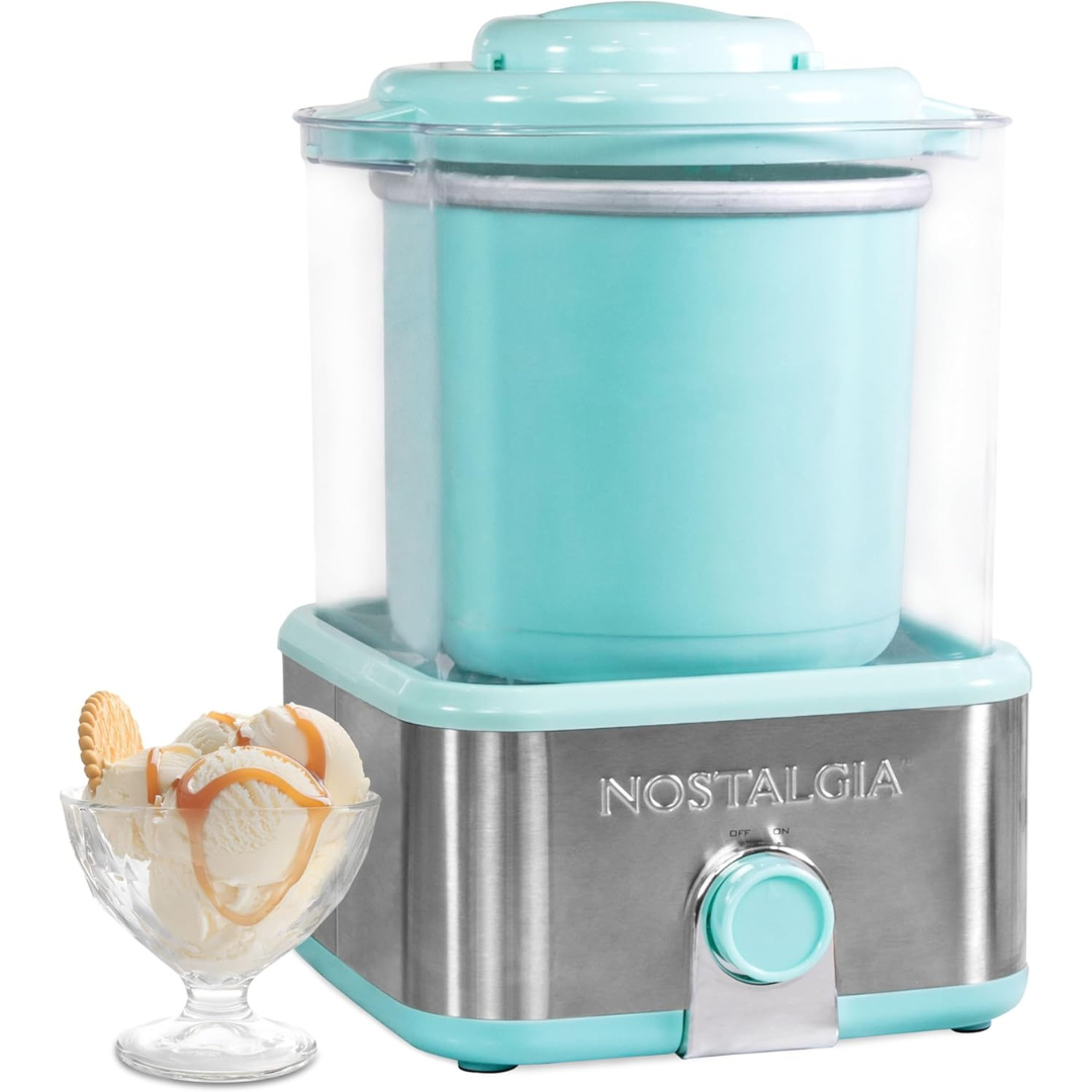 Nostalgia Electric Ice Cream Maker With 2-Qt Double Insulated Gel Canister