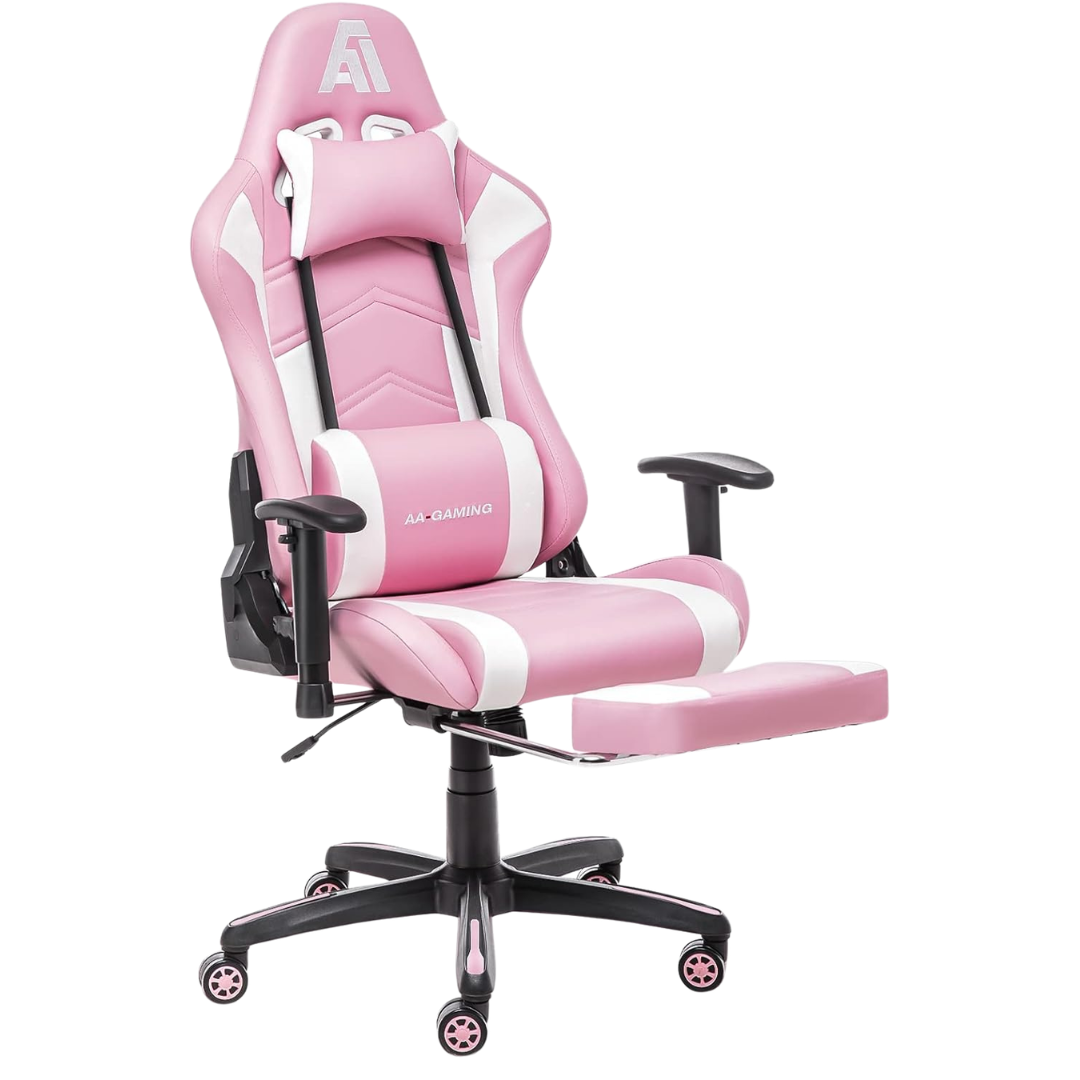 Adjustable Gaming Chair With Footrest