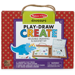Melissa & Doug Natural Play: Play, Draw, Create Dinosaurs, Drawing & Magnet Kit