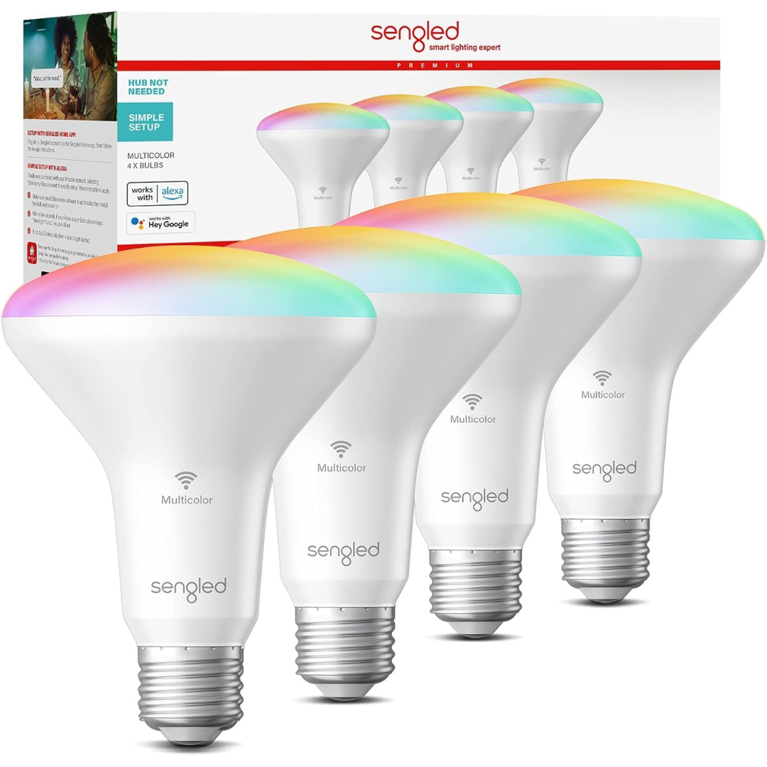 4-Pack Sengled BR30 Smart WiFi Flood Light Bulb