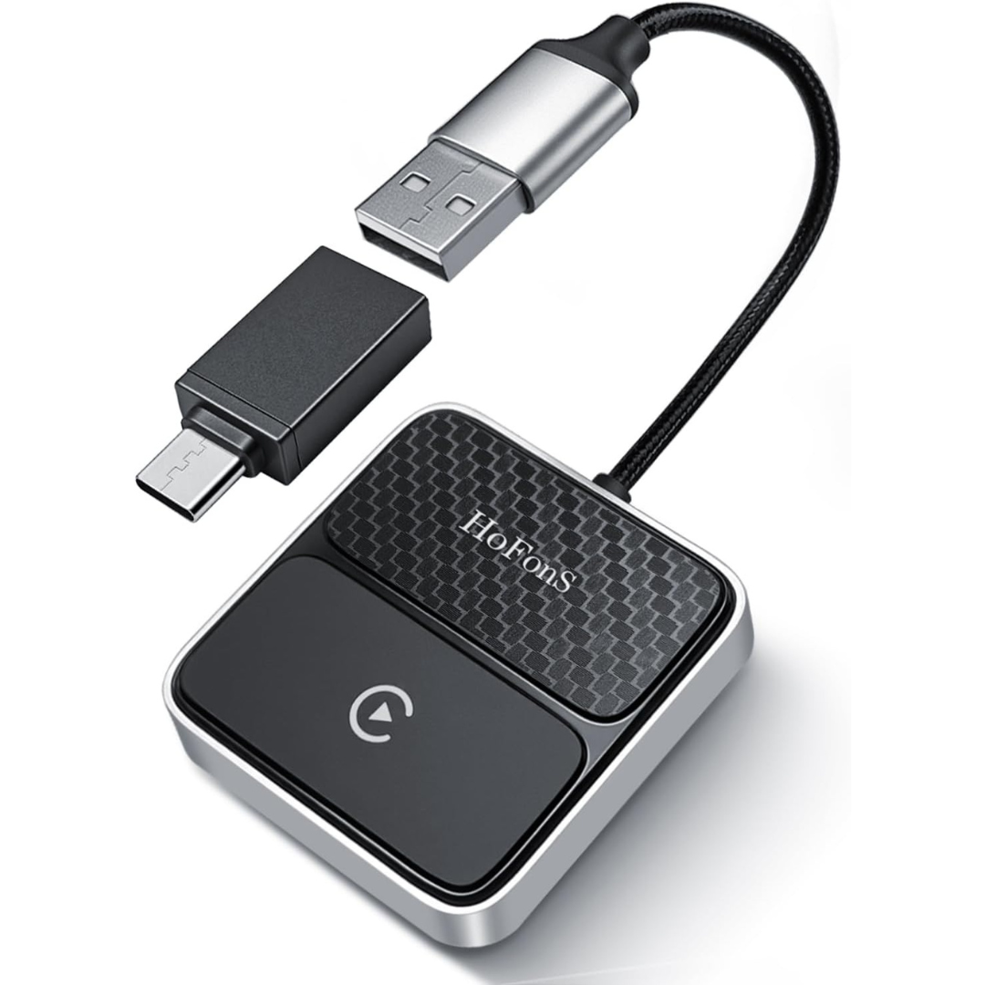 HoFonS Wired to Wireless CarPlay Adapter with USB-C