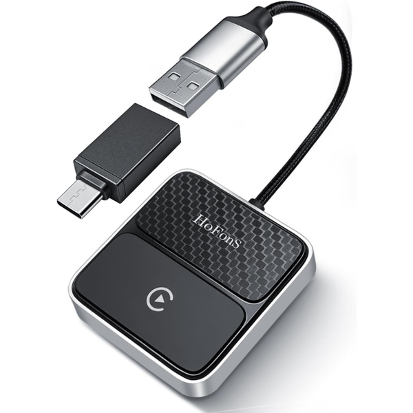 HoFonS Wired to Wireless CarPlay Adapter with USB-C