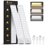 2-Pack 10.5" OTWKAY Rechargeable Under Cabinet Motion Sensor Lights