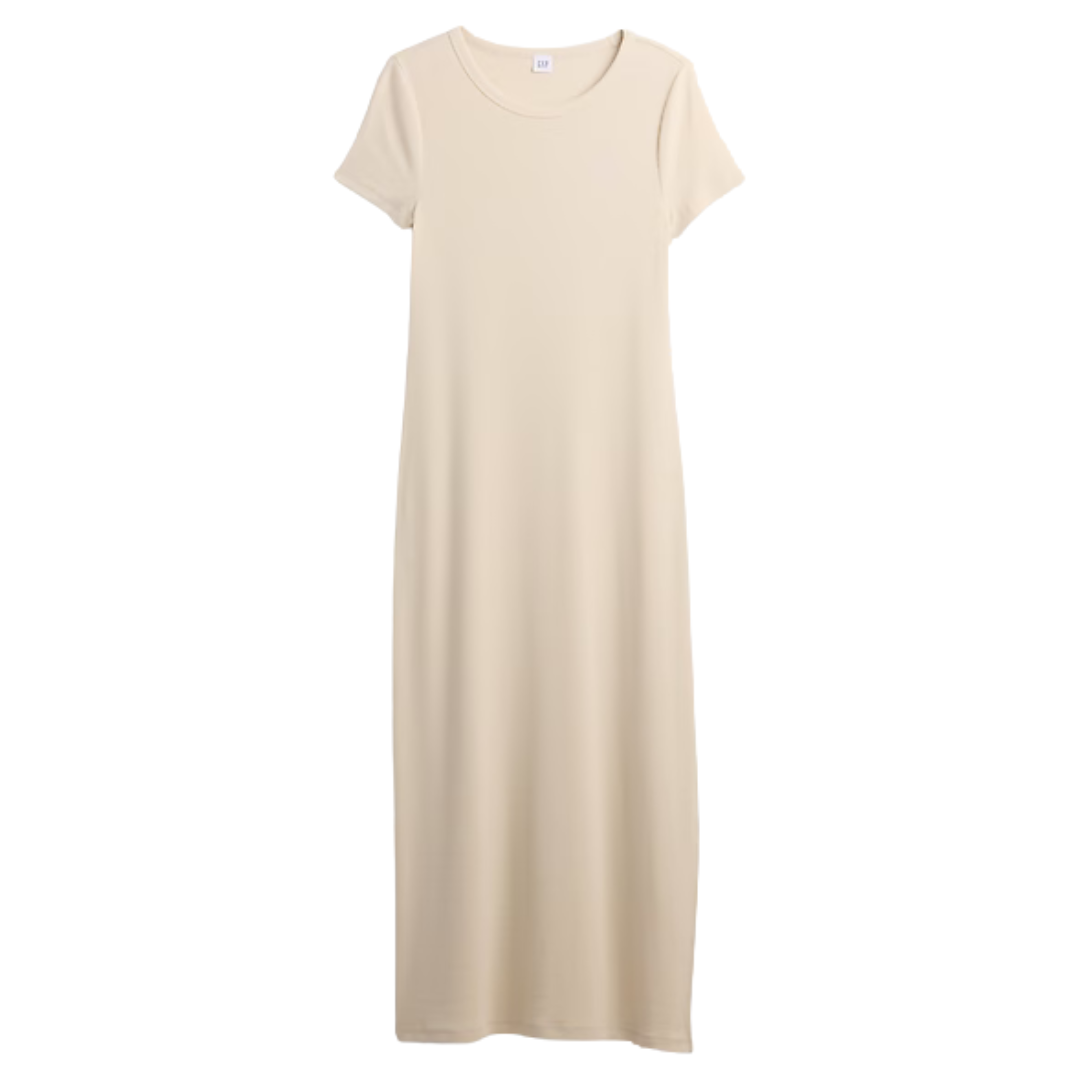 Gap Factory Women's Ribbed Maxi Dress (Tan Chino)