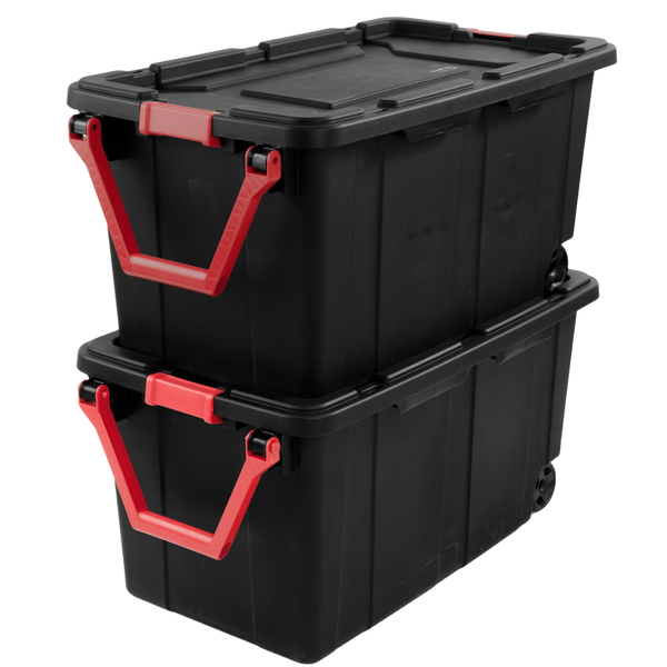 2-Pack 40-Gallon Sterilite Wheeled Industrial Totes (3 Colors)