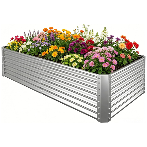 6x3x2-Ft Galvanized Raised Garden Bed